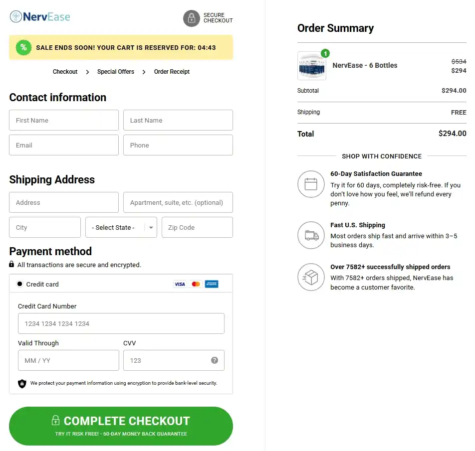 NervEase NervEase Order Page